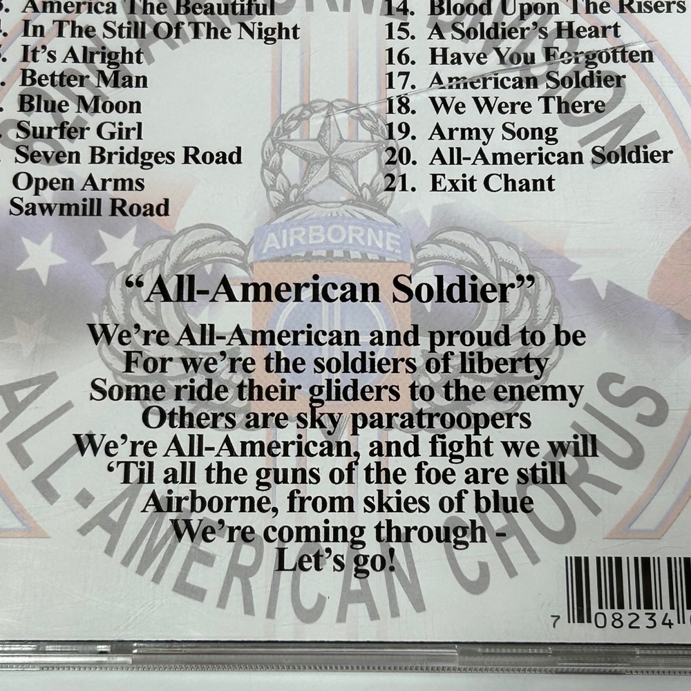 82nd Airborne Division All-American Chorus A Soldier's Heart CD 2005 US Army - Picture 9 of 9